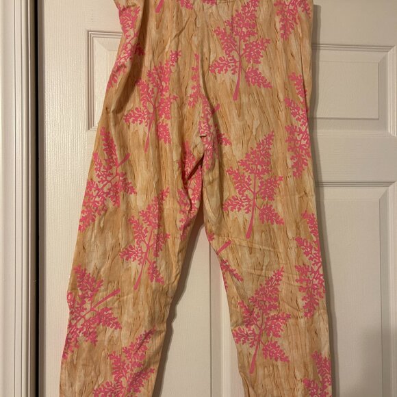 BEDHEAD Sz M Multi-Color Wood With Pink Coral Pattern Pajamas Set - Picture 9 of 9